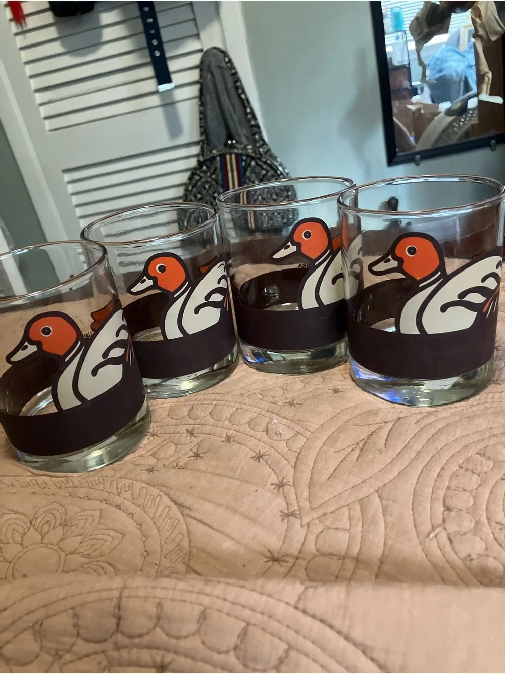 Set of Georges Briard “Decoy Gallery” Mallard Greenwinged Duck Whiskey Glasses